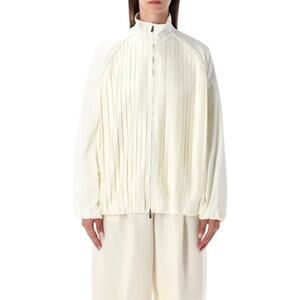 Nike Sportswear Collection Pleated Track Jacket White HJ0516-133 Women's Large